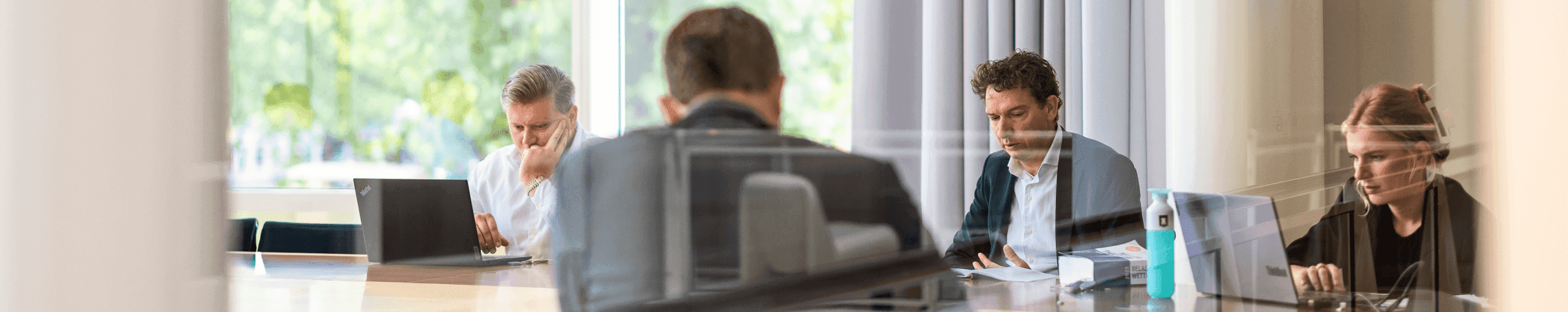 Business meeting large conference table